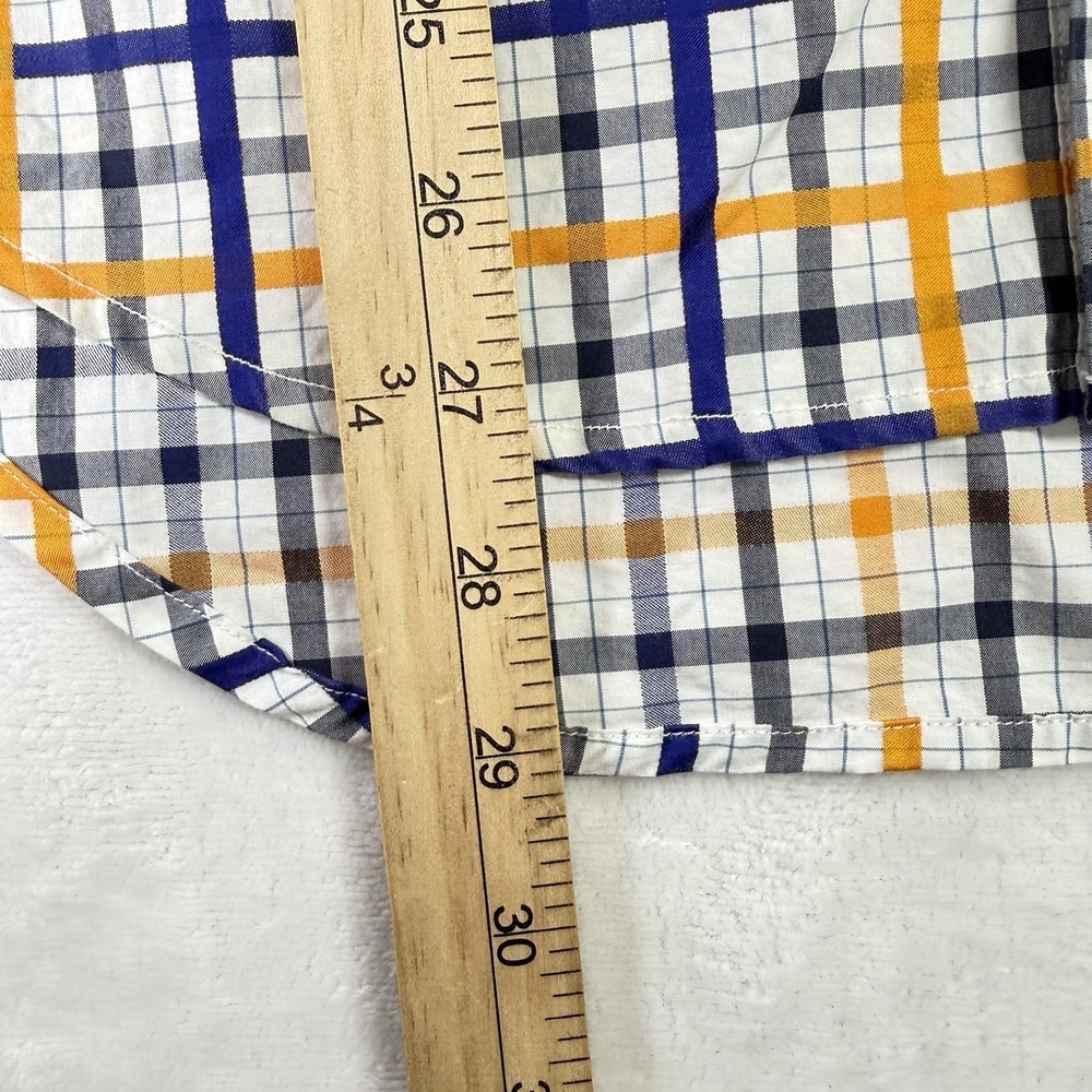 Robert Graham‎ Shirt Mens Medium Multi Colored Tailored Fit Checkered Flip Cuff - Picture 7 of 8